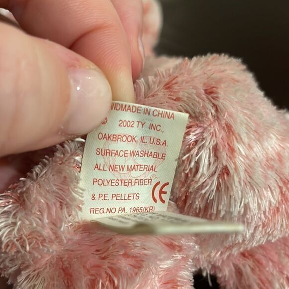 Vintage Ty Beanie Baby Smitten the Pink Bear Good Condition 9” with all tags - Picture 7 of 7